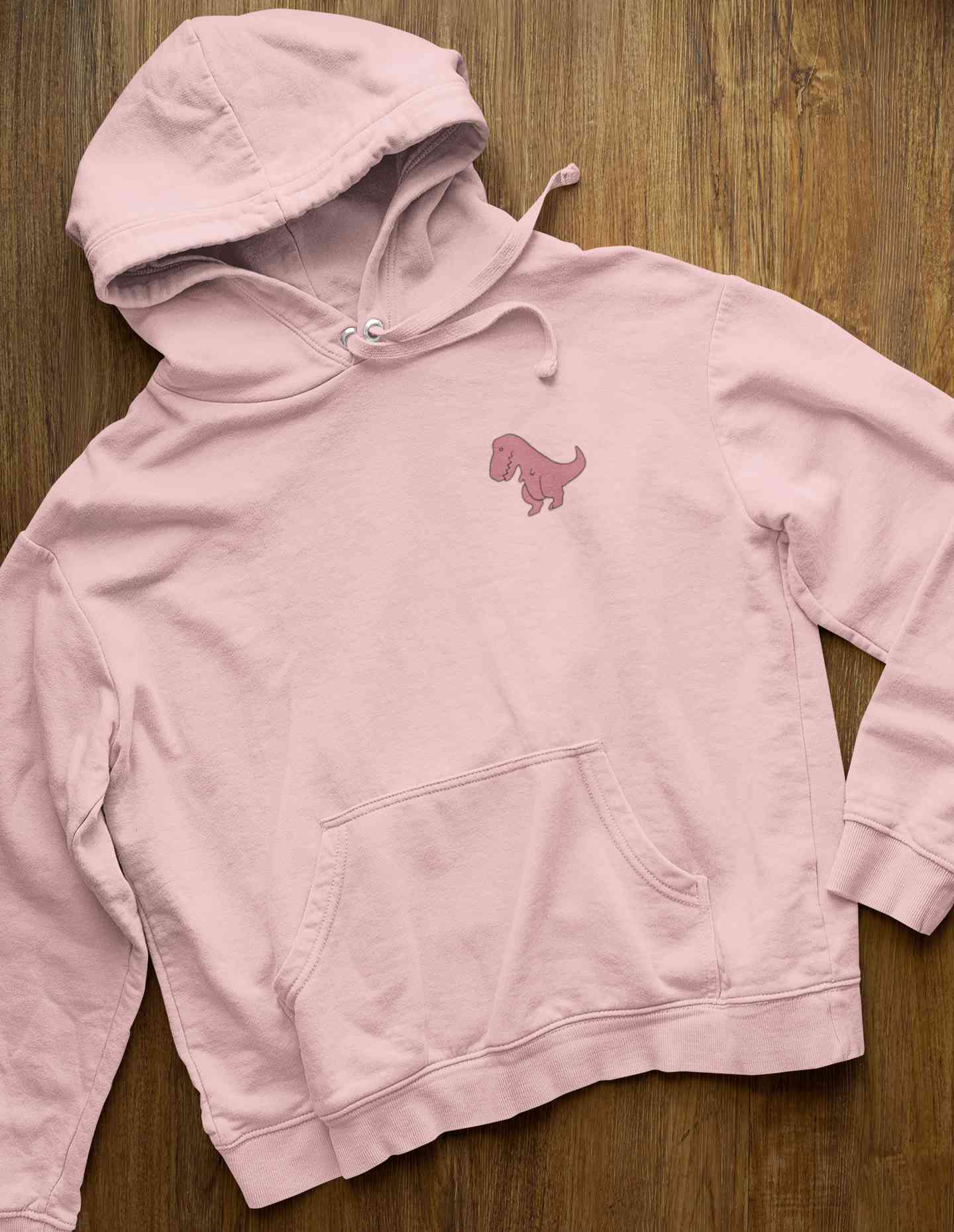 T Rex Pocket Cartoon Graphics Men Hoodies-FunkyTeesClub