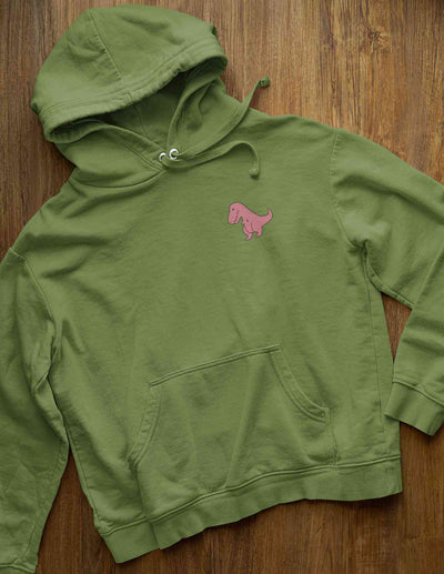 T Rex Pocket Cartoon Graphics Men Hoodies-FunkyTeesClub