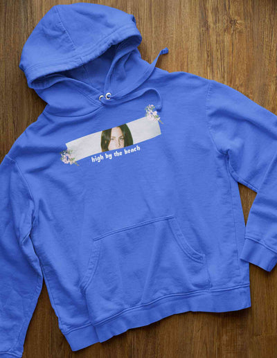 High By The Beach Minimals Hoodies for Women-FunkyTeesClub