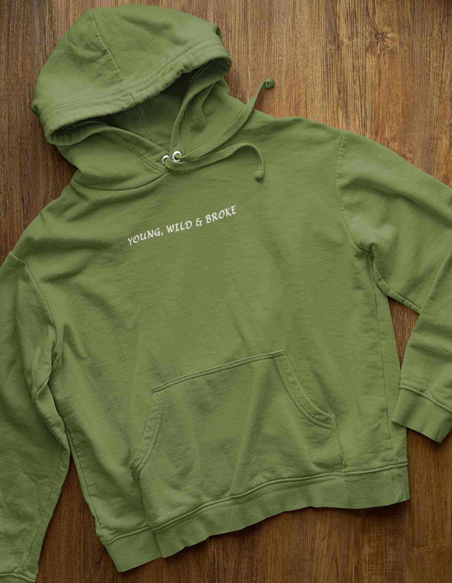 Young Wild Broke Minimals Hoodies for Women-FunkyTeesClub