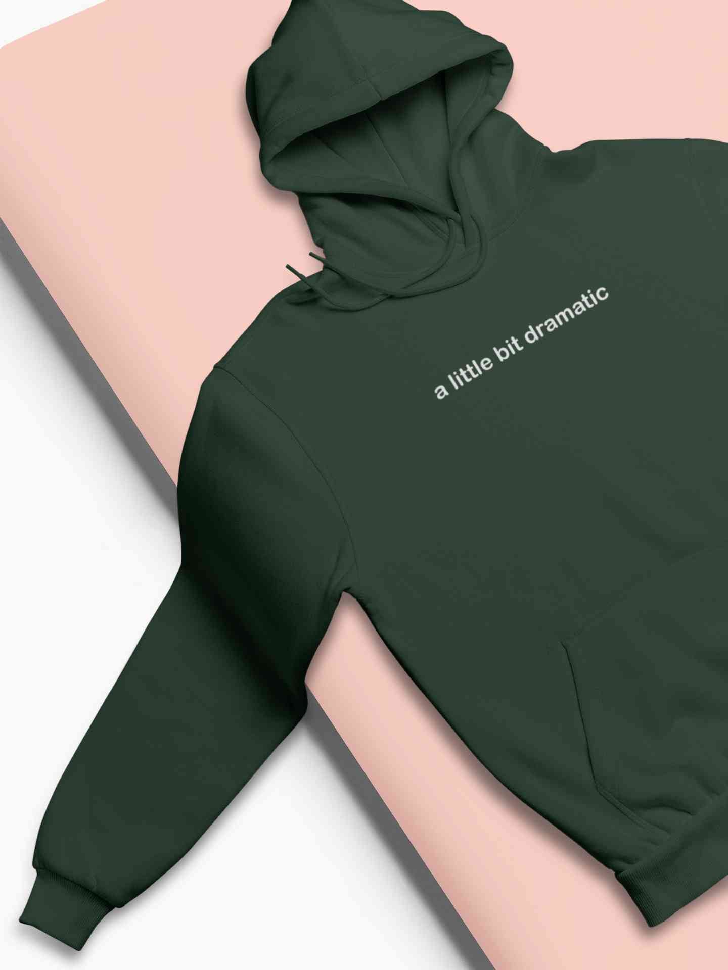 A Little Bit Dramatic Minimal Men Hoodies-FunkyTeesClub