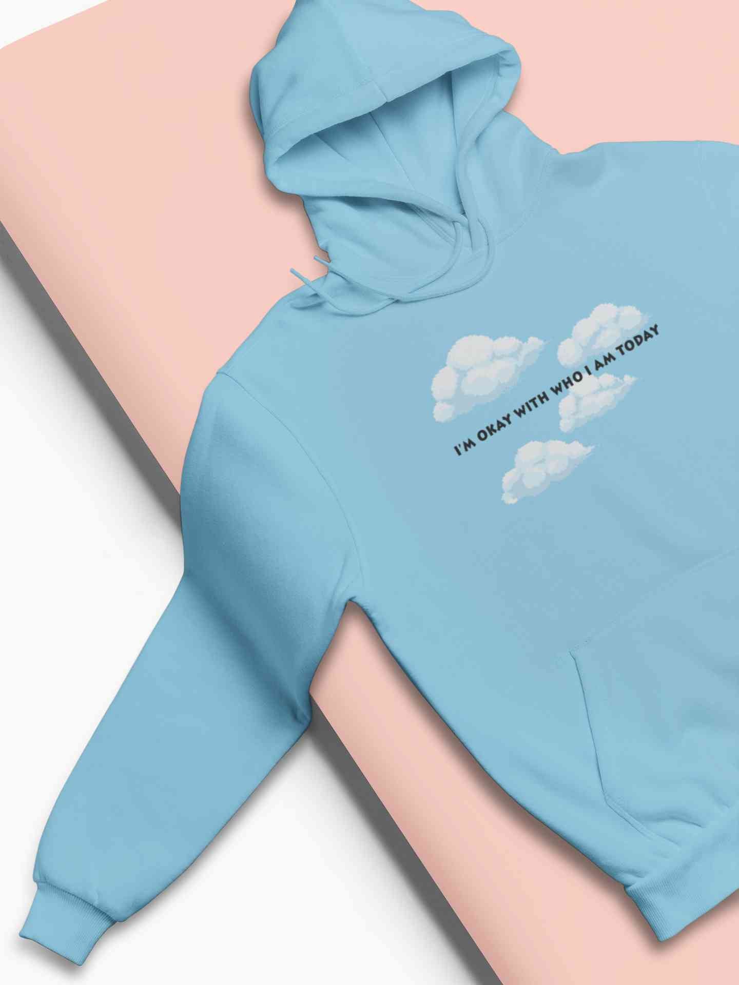 Its Okay Who I Am Today Minimals Hoodies for Women-FunkyTeesClub