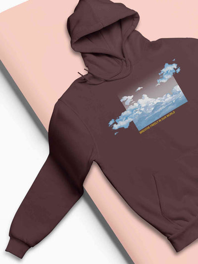 Cloud And Slogan Print Men Hoodies-FunkyTeesClub