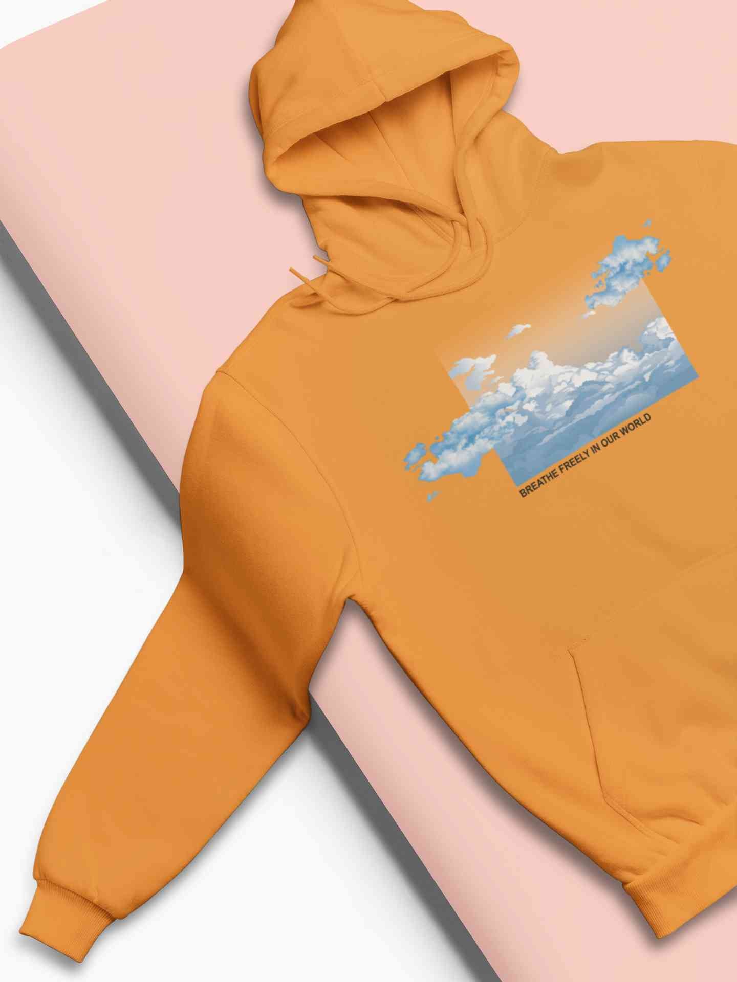 Cloud And Slogan Print Hoodies for Women-FunkyTeesClub
