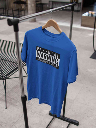 Parental Warning Quotes Mens Half Sleeves T-shirt- FunkyTeesClub