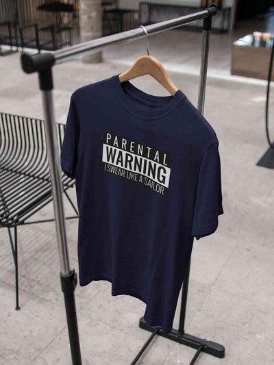 Parental Warning Quotes Mens Half Sleeves T-shirt- FunkyTeesClub