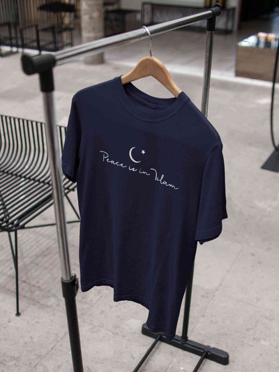 Peace Is In Islam Mens Half Sleeves T-shirt- FunkyTeesClub