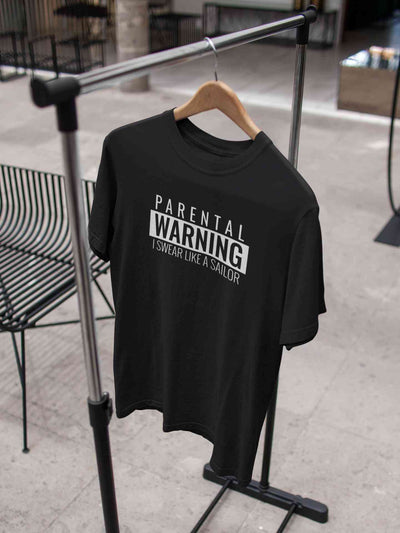 Parental Warning Quotes Mens Half Sleeves T-shirt- FunkyTeesClub