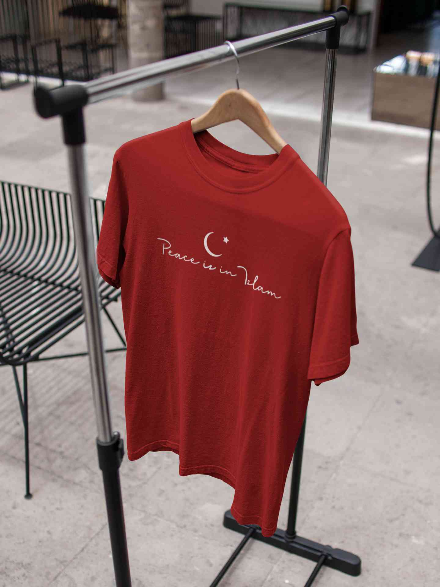 Peace Is In Islam Mens Half Sleeves T-shirt- FunkyTeesClub