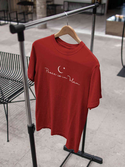 Peace Is In Islam Mens Half Sleeves T-shirt- FunkyTeesClub