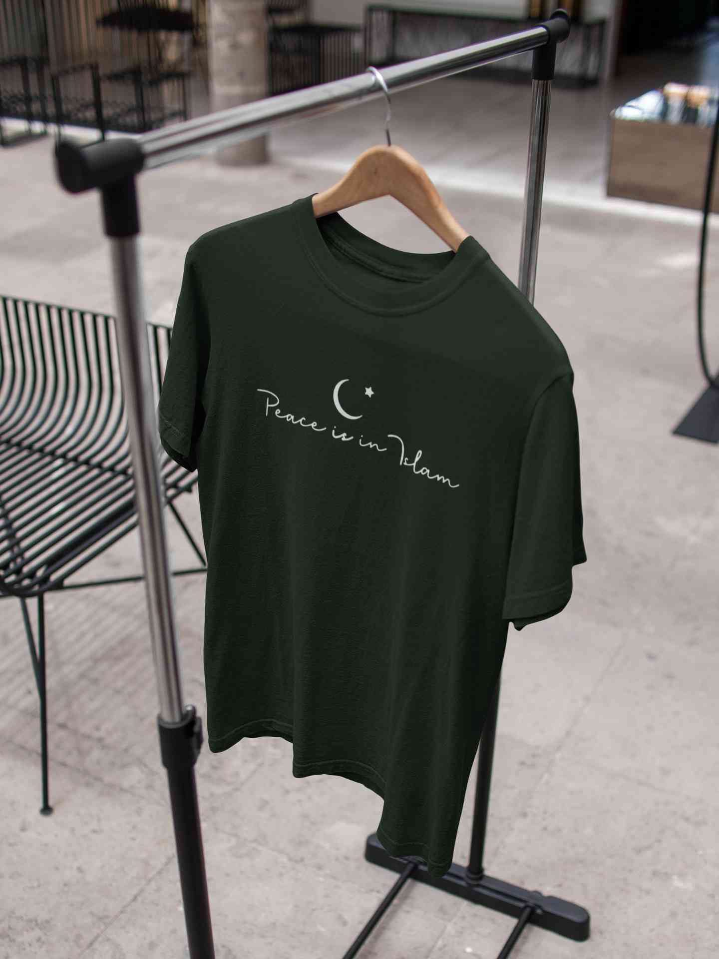 Peace Is In Islam Mens Half Sleeves T-shirt- FunkyTeesClub