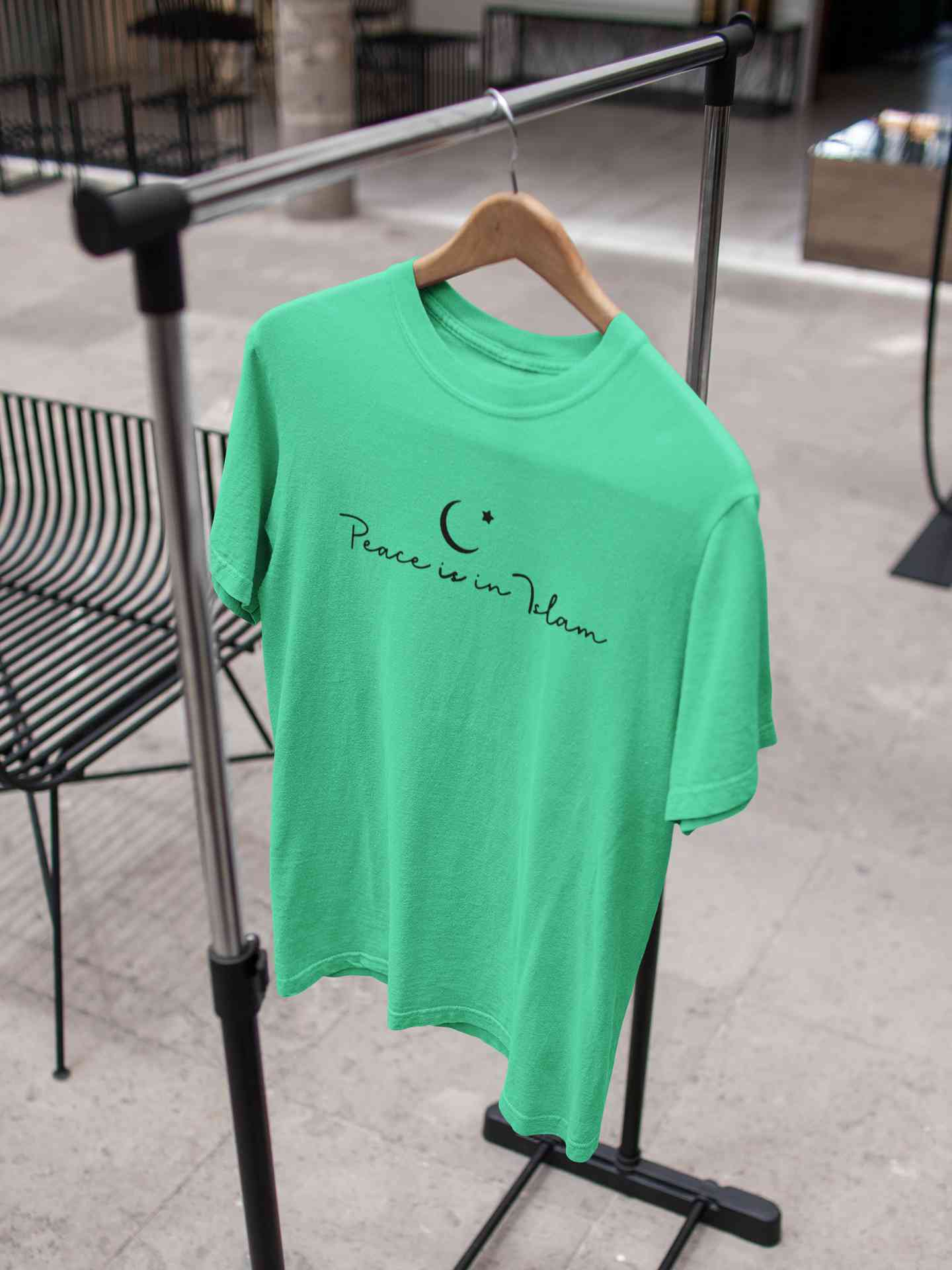 Peace Is In Islam Mens Half Sleeves T-shirt- FunkyTeesClub