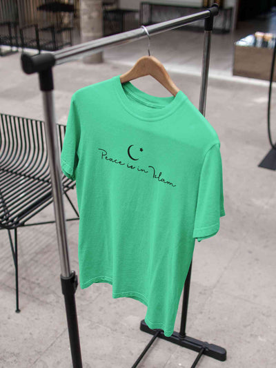 Peace Is In Islam Mens Half Sleeves T-shirt- FunkyTeesClub
