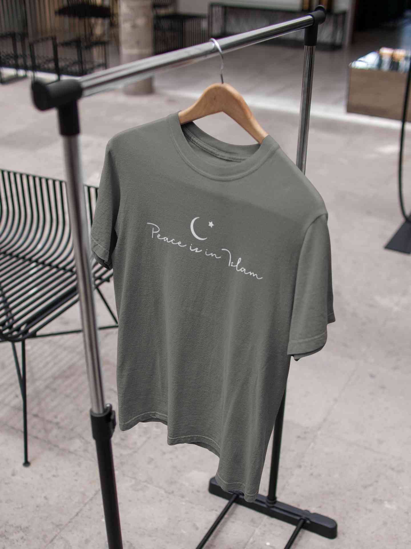 Peace Is In Islam Mens Half Sleeves T-shirt- FunkyTeesClub