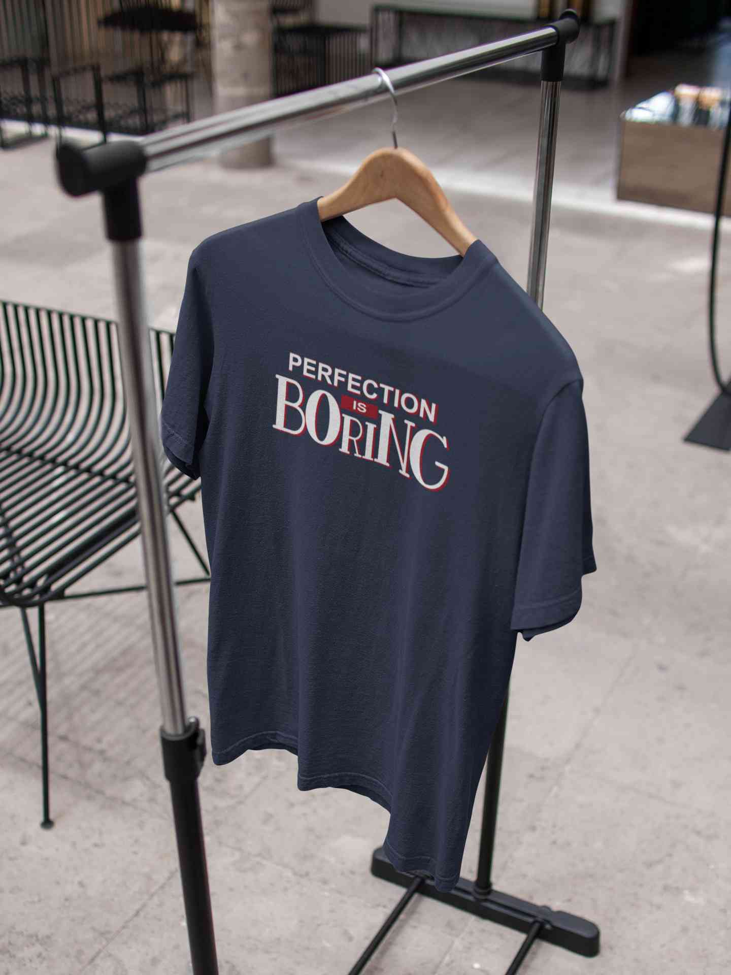 Perfection Is Boring Mens Half Sleeves T-shirt- FunkyTeesClub