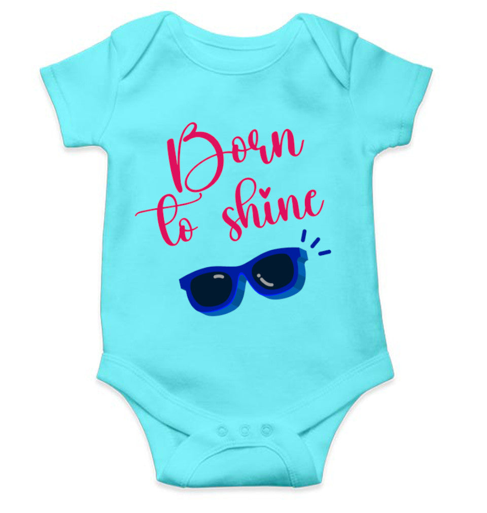 Born To Shine New Born Rompers for Baby Girl- FunkyTeesClub