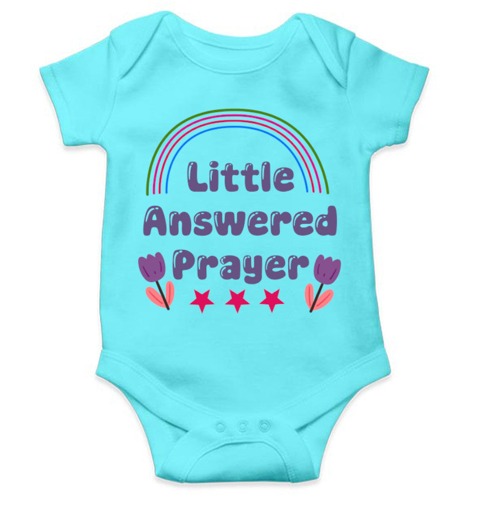 Little Answered Prayer New Born Rompers for Baby Boy- FunkyTeesClub