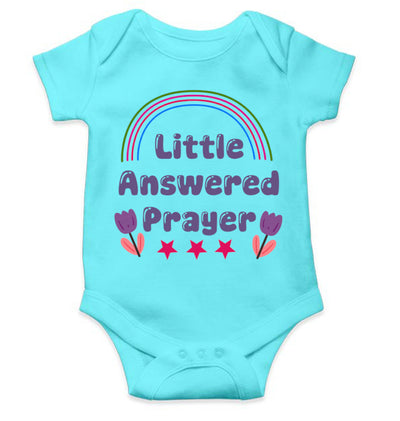Little Answered Prayer New Born Rompers for Baby Boy- FunkyTeesClub