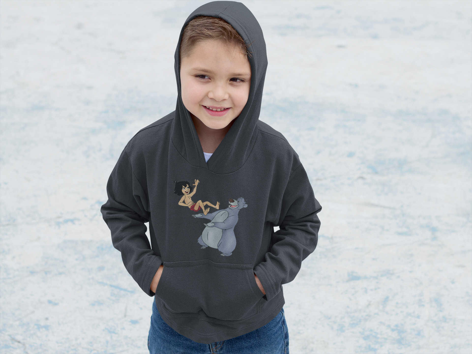 Cute Cartoon Boy Hoodies-FunkyTeesClub