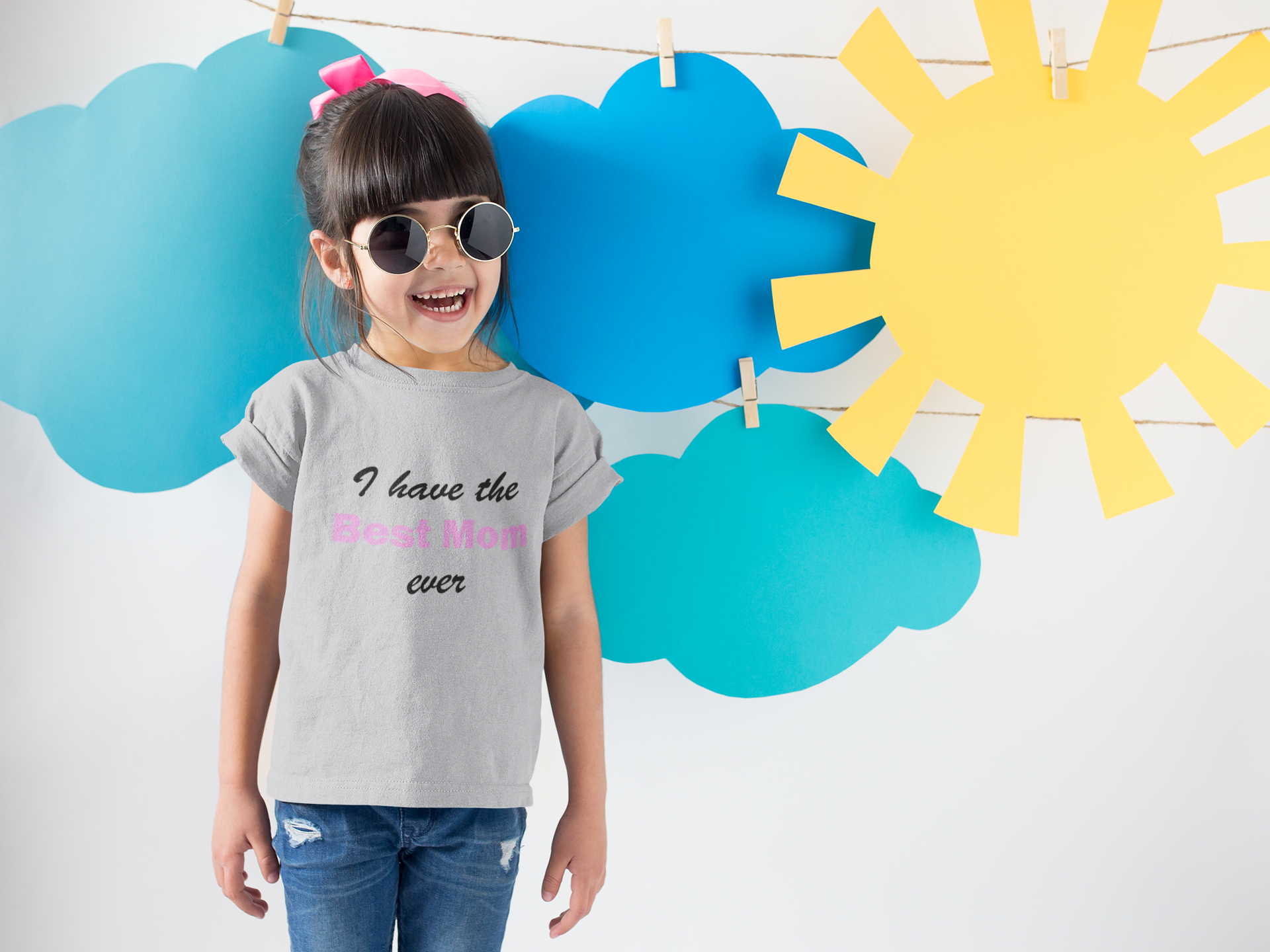 I Have Best Mom Ever Half Sleeves T-Shirt For Girls -FunkyTeesClub