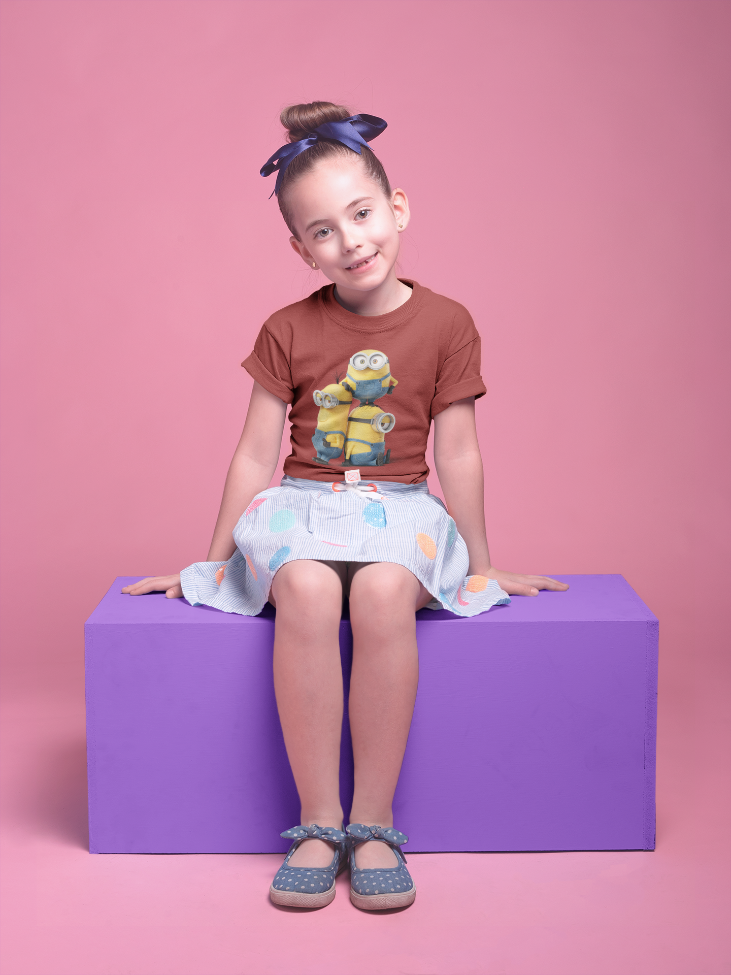 Cute Cartoon Half Sleeves T-Shirt For Girls -FunkyTeesClub