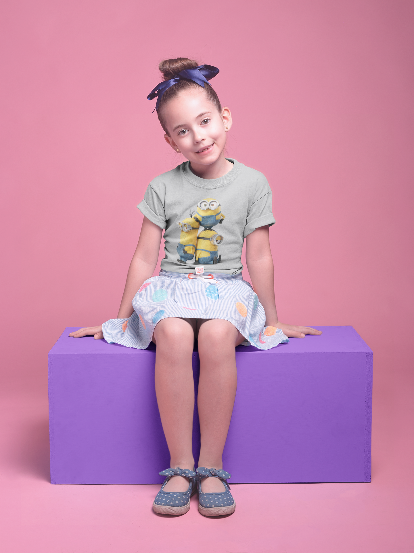 Cute Cartoon Half Sleeves T-Shirt For Girls -FunkyTeesClub