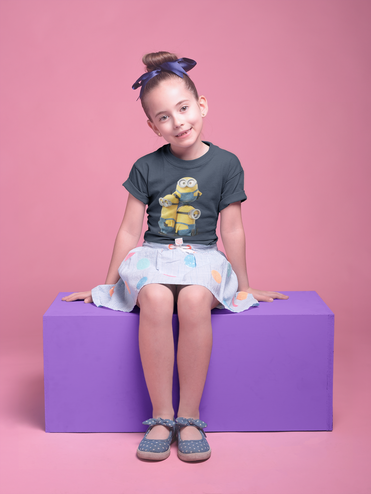 Cute Cartoon Half Sleeves T-Shirt For Girls -FunkyTeesClub