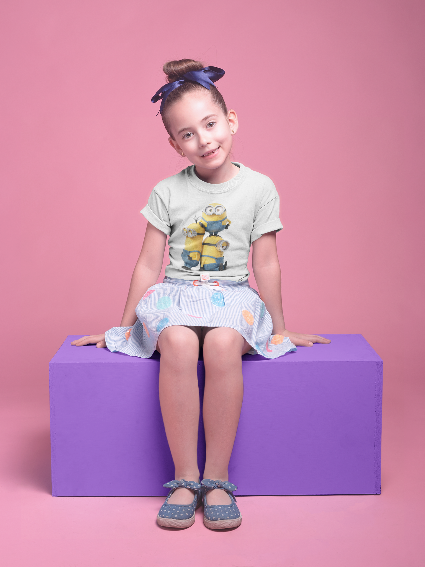Cute Cartoon Half Sleeves T-Shirt For Girls -FunkyTeesClub