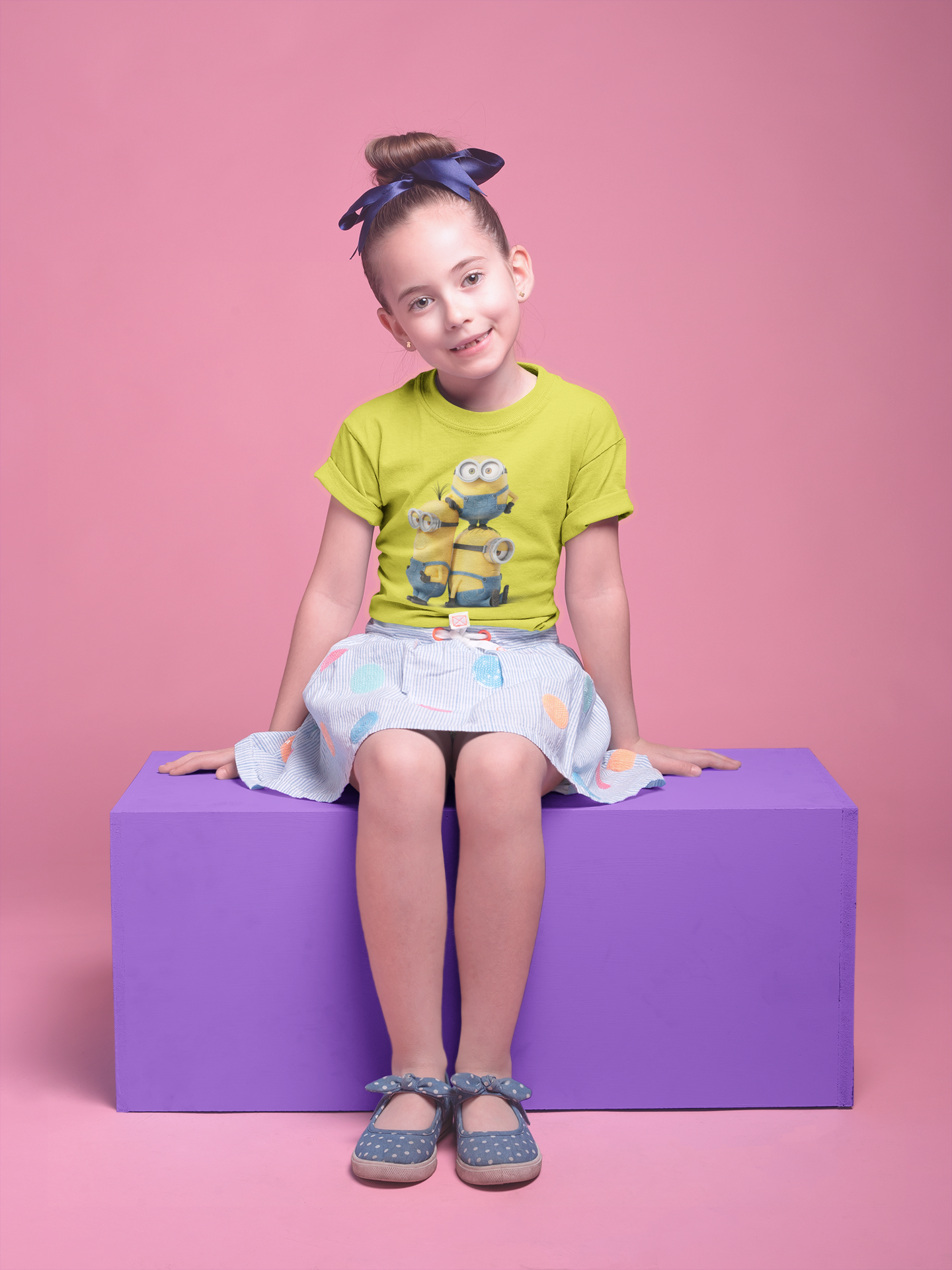 Cute Cartoon Half Sleeves T-Shirt For Girls -FunkyTeesClub