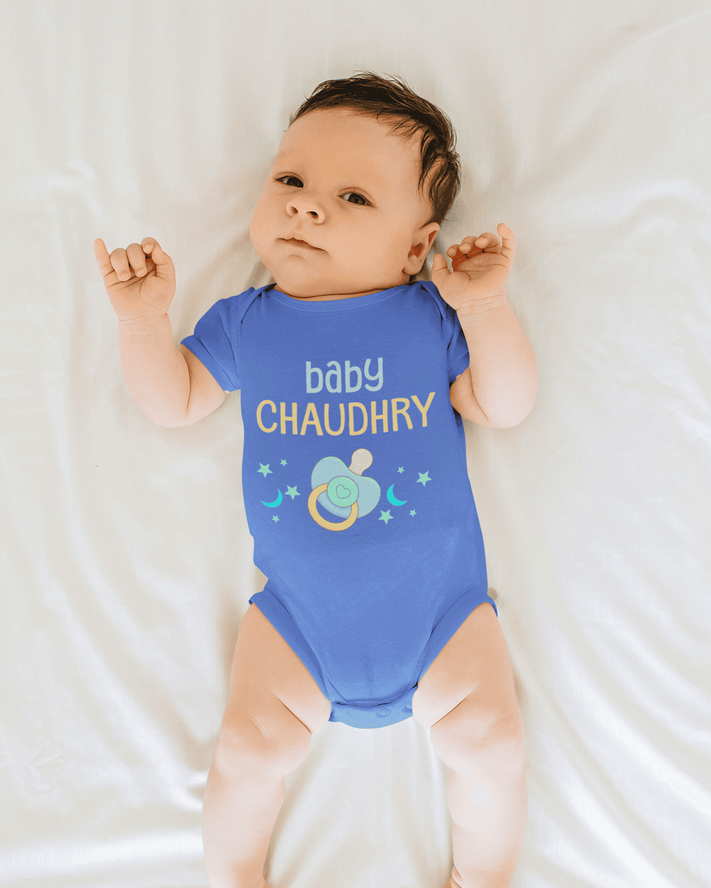 Custom Name Baby Surname Cute New Born Rompers for Baby Girl- FunkyTeesClub