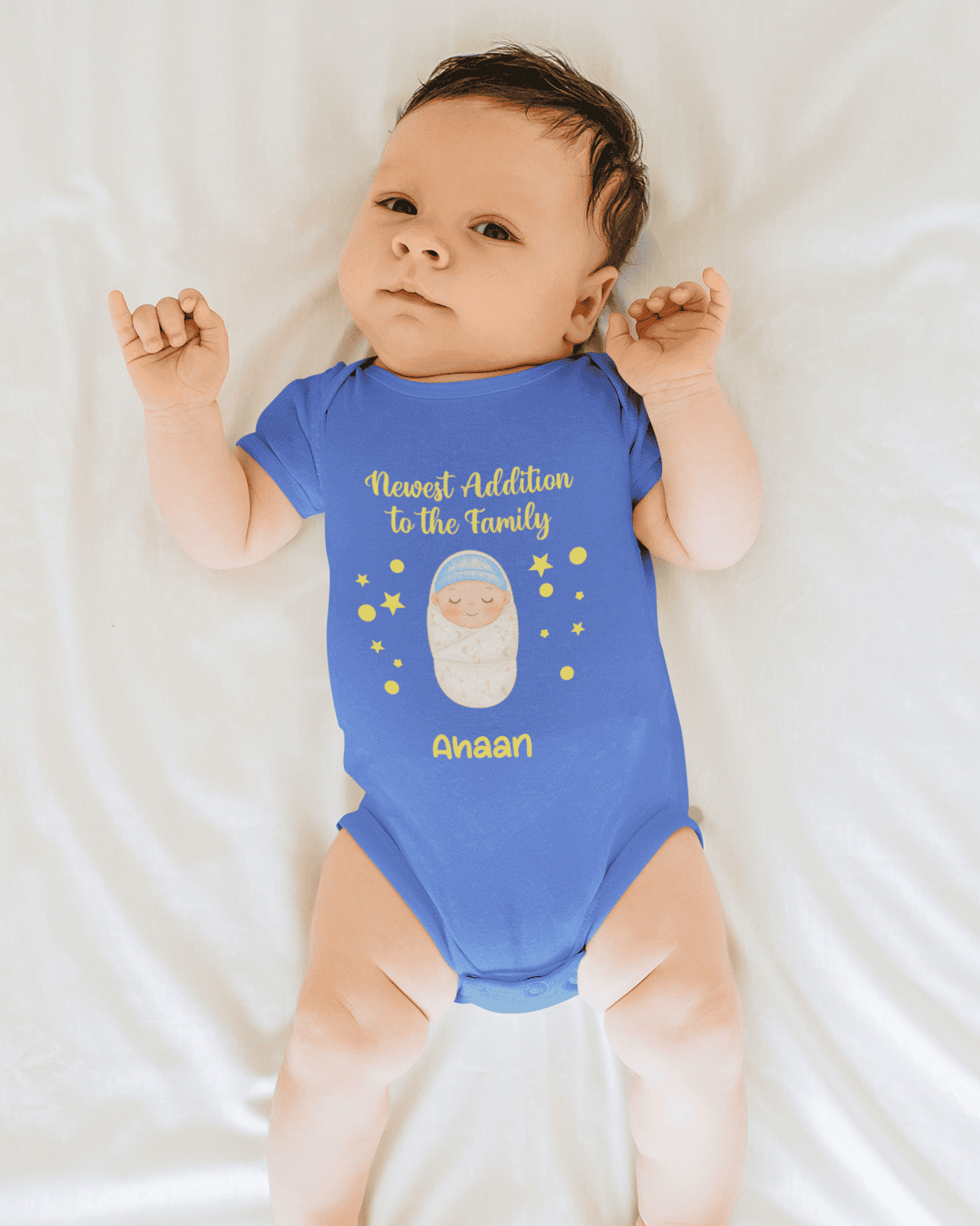 Custom Name Newest Addition New Born Rompers for Baby Boy- FunkyTeesClub