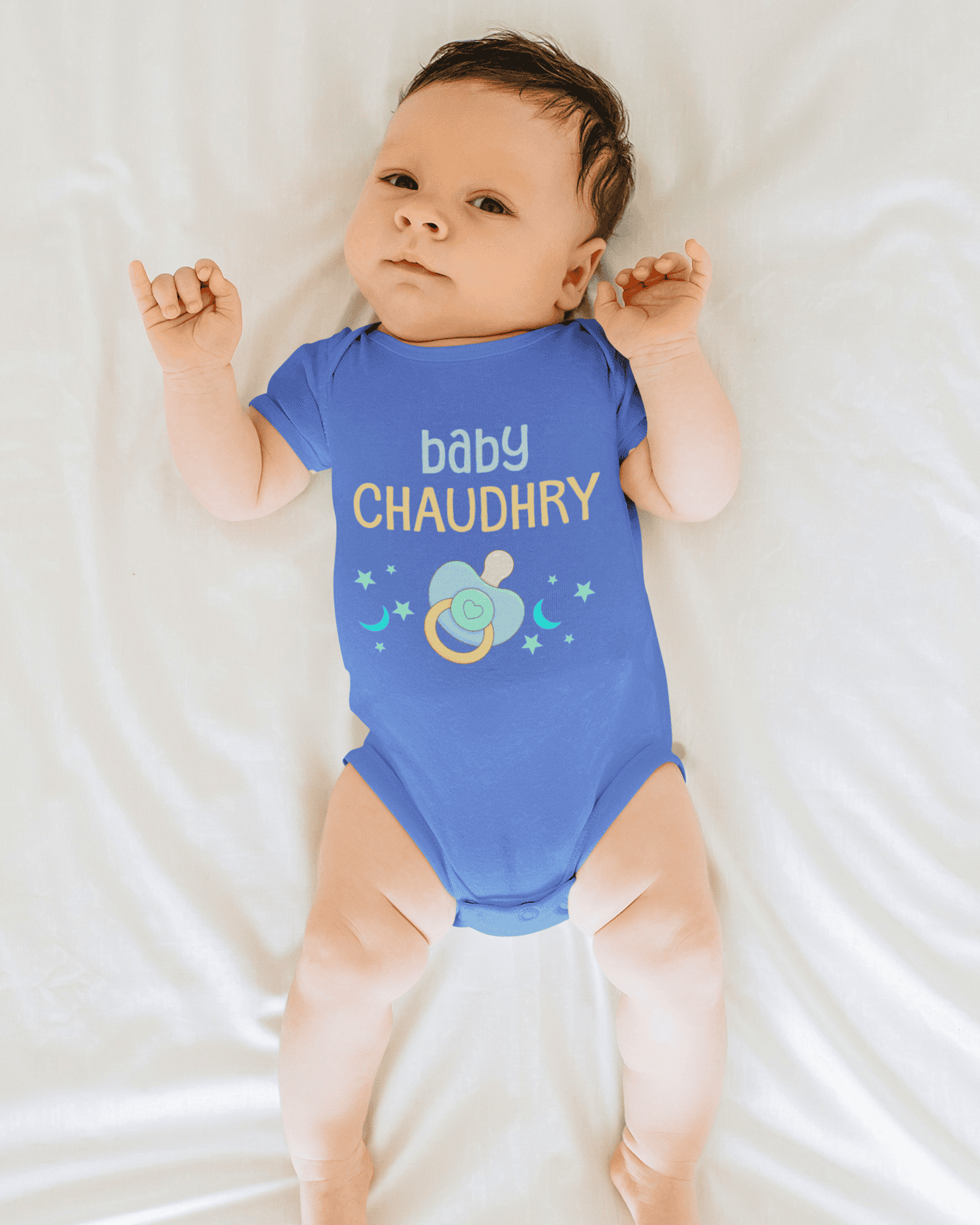 Custom Name Baby Surname Cute New Born Rompers for Baby Boy- FunkyTeesClub