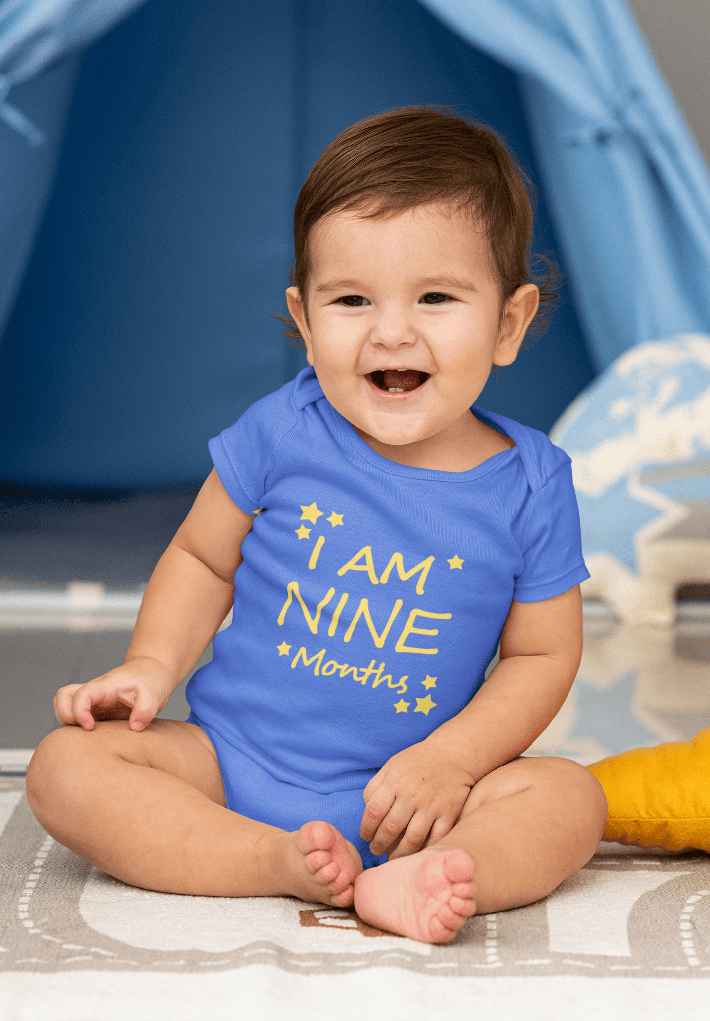 I Am Nine Months Rompers for Baby Boy- FunkyTeesClub