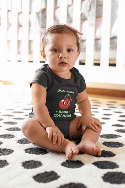 Chota Packet Bada Dhamaka Diwali Rompers for Baby Girl- FunkyTeesClub