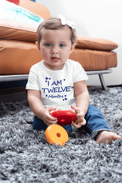 I Am Twelve Months Half Sleeves T-Shirt For Girls -FunkyTeesClub