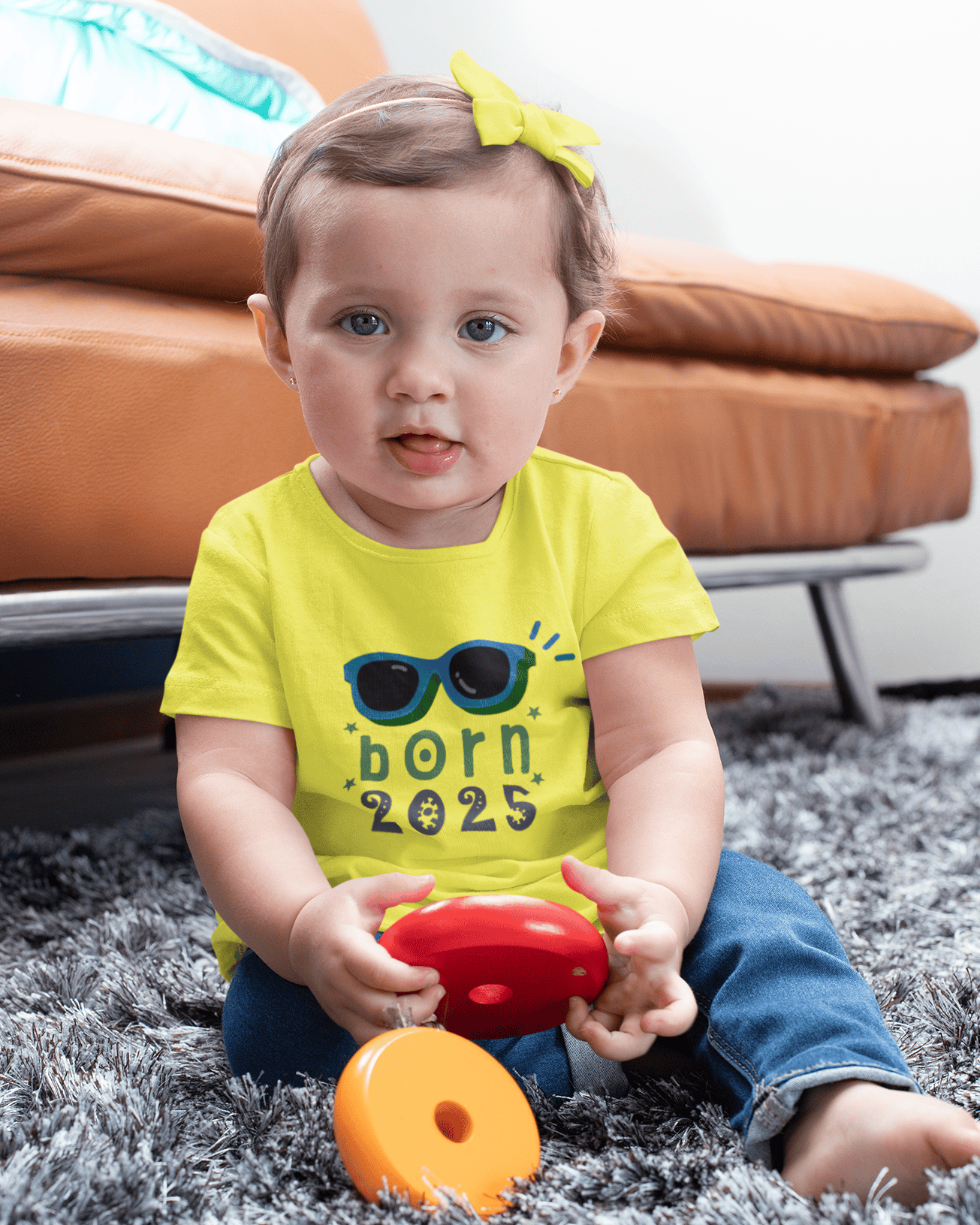 Custom Year Born In New Born Half Sleeves T-Shirt For Girls -FunkyTeesClub