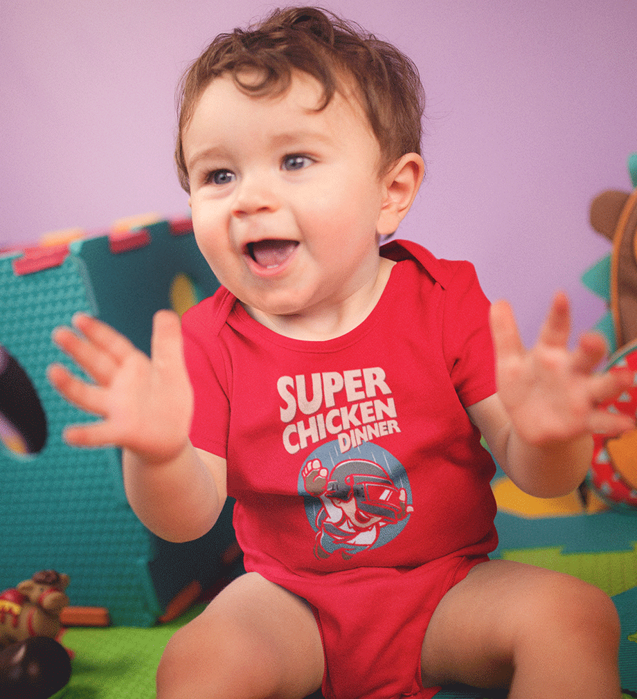 Super Chicken Dinner PUBG Rompers for Baby Boy- FunkyTradition FunkyTradition
