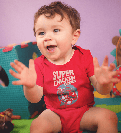 Super Chicken Dinner PUBG Rompers for Baby Boy- FunkyTradition FunkyTradition