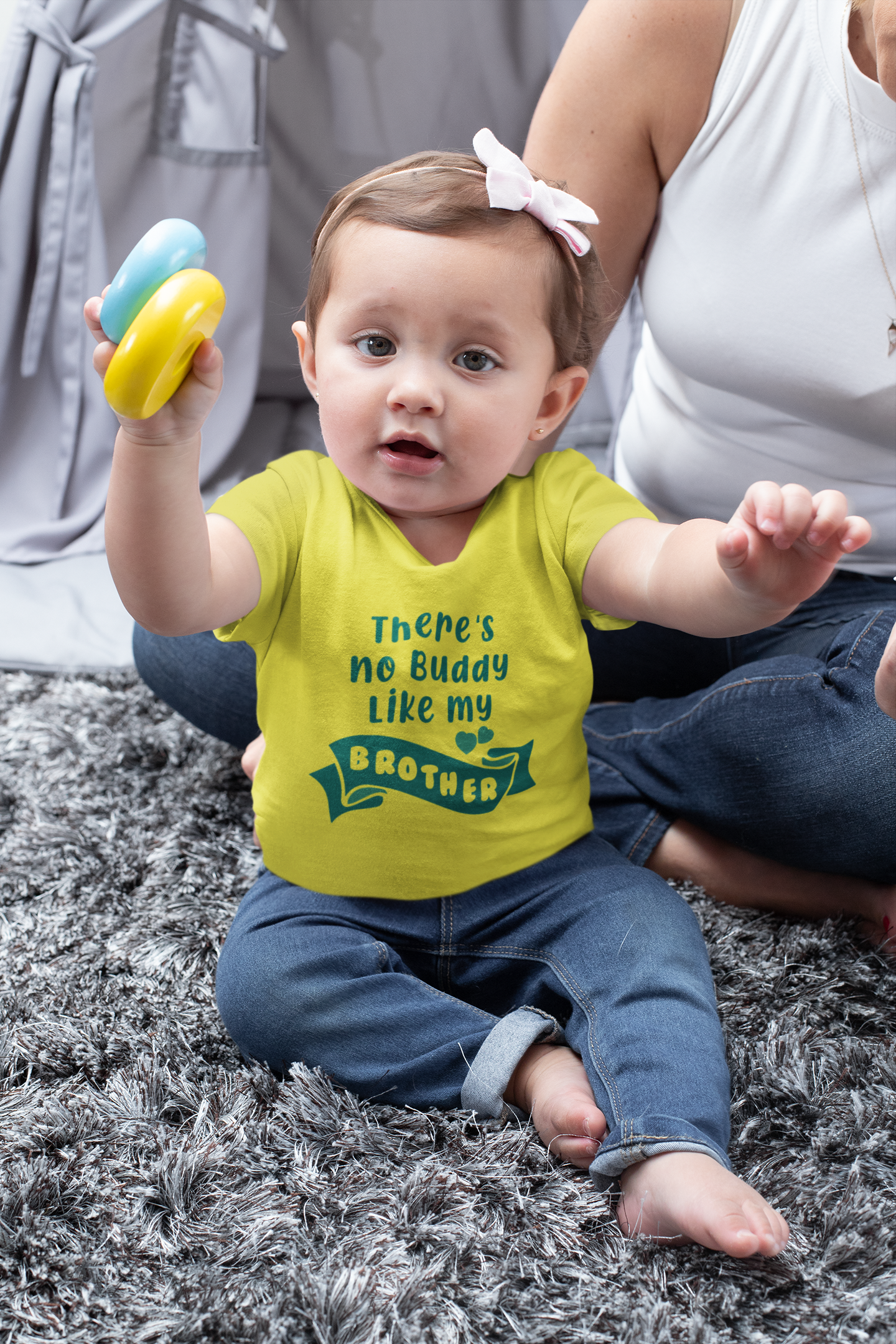 There Is No Buddy Like My Brother Rakshabandhan Half Sleeves T-Shirt For Girls -FunkyTeesClub