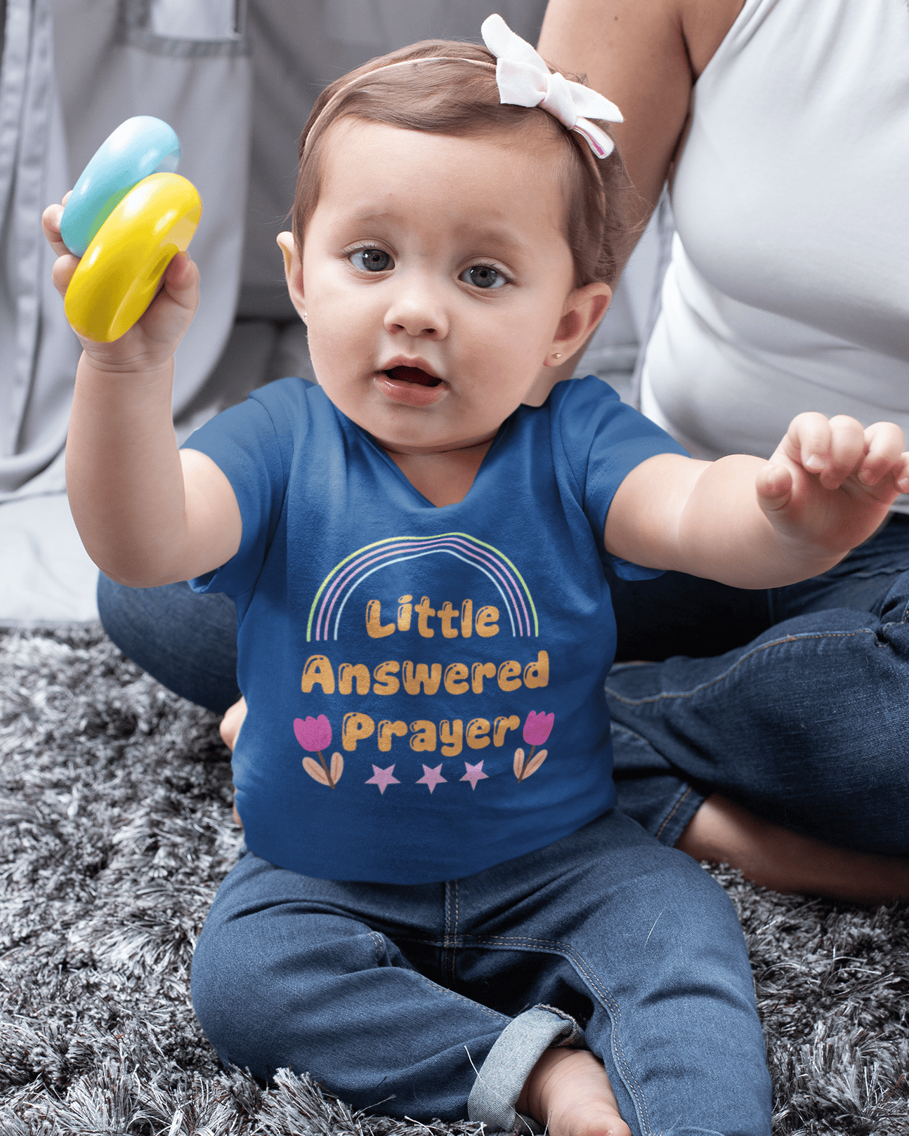 Little Answered Payer New Born Half Sleeves T-Shirt For Girls -FunkyTeesClub