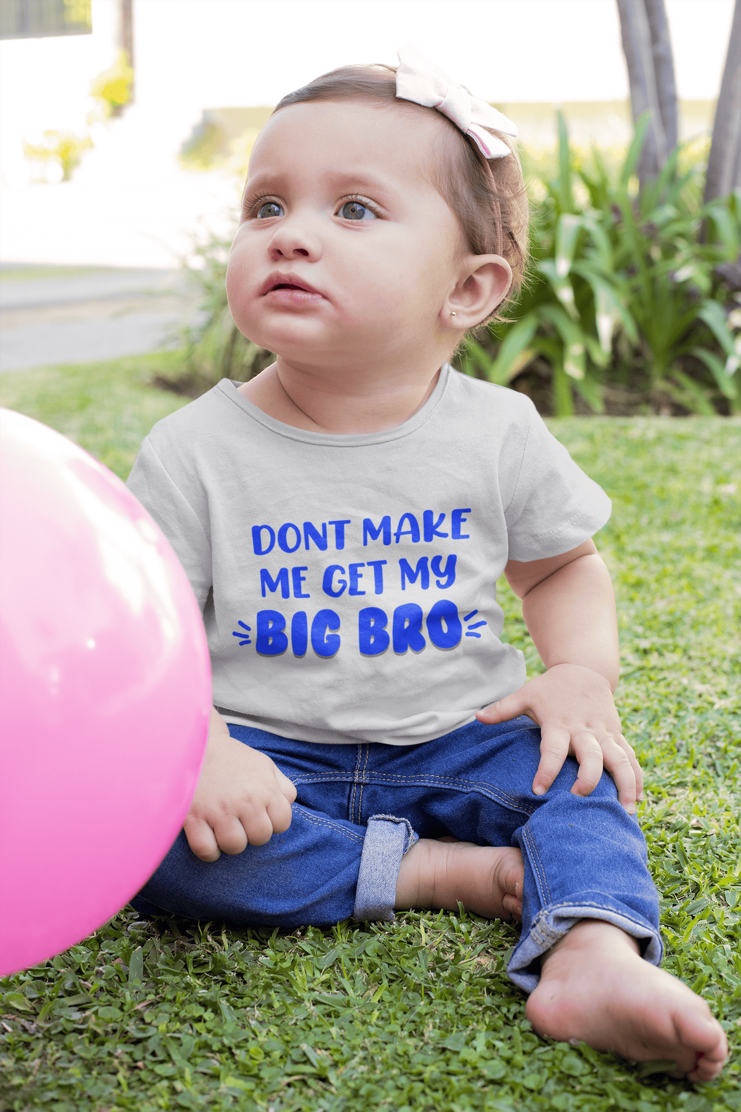 Don't Make Me Get My Big Bro Rakshabandhan Half Sleeves T-Shirt For Girls -FunkyTeesClub