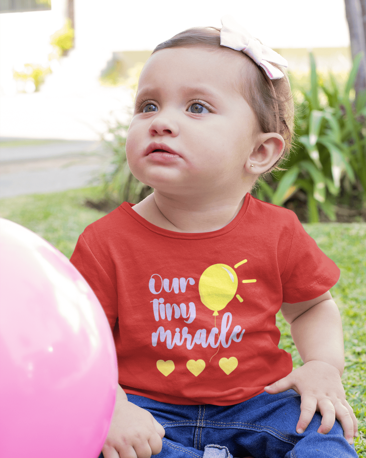 Our Tiny Miracle New Born Half Sleeves T-Shirt For Girls -FunkyTeesClub