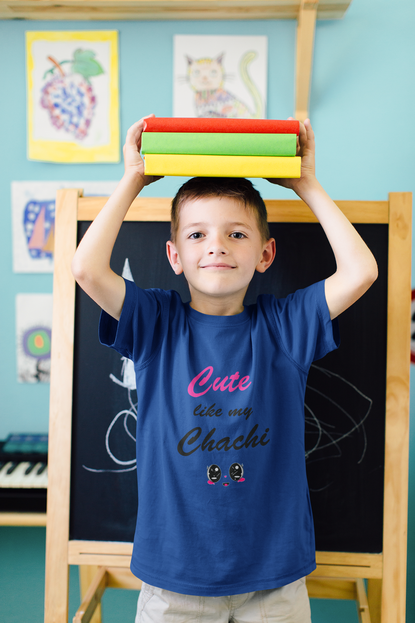 Cute Like My Chachi Half Sleeves T-Shirt for Boy-FunkyTeesClub