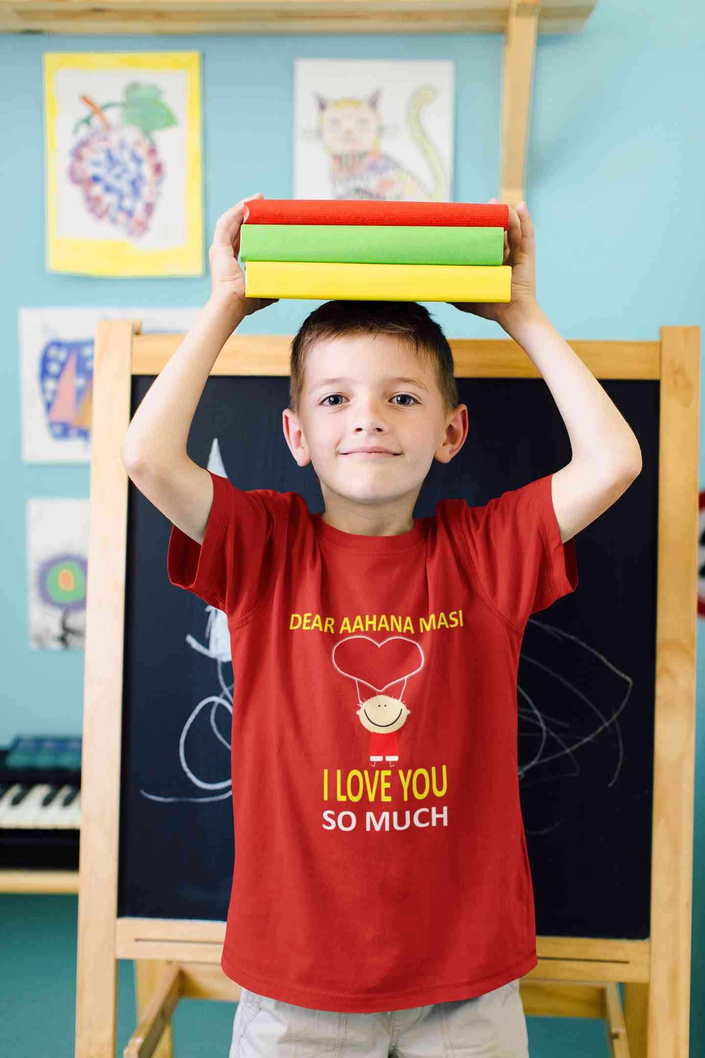 Custom Name I love My Masi So Much Half Sleeves T-Shirt for Boy-FunkyTeesClub
