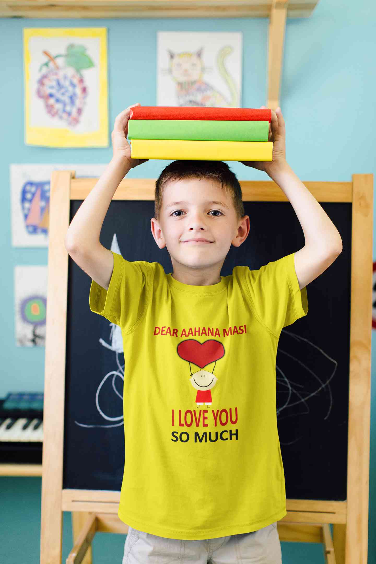 Custom Name I love My Masi So Much Half Sleeves T-Shirt for Boy-FunkyTeesClub