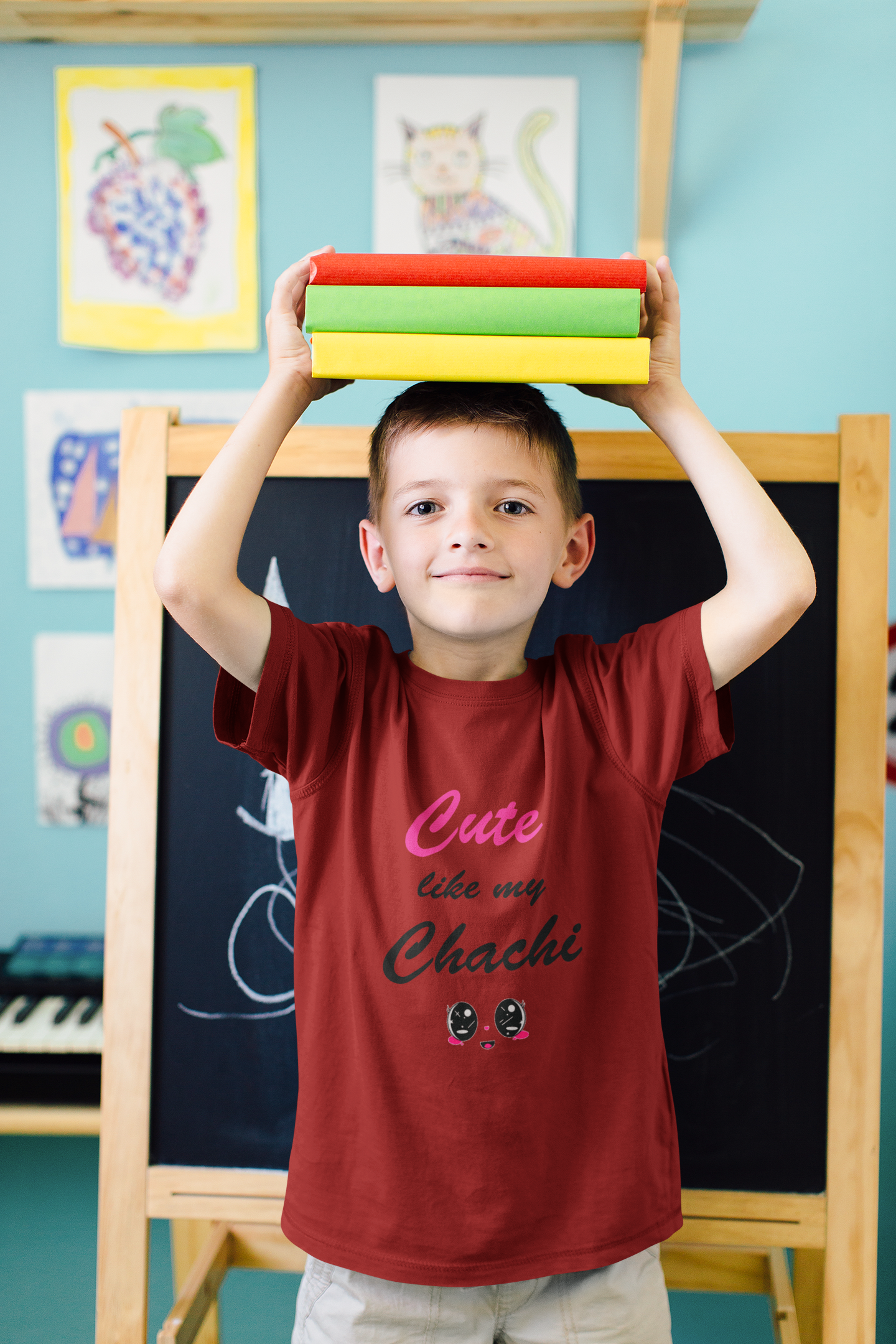 Cute Like My Chachi Half Sleeves T-Shirt for Boy-FunkyTeesClub