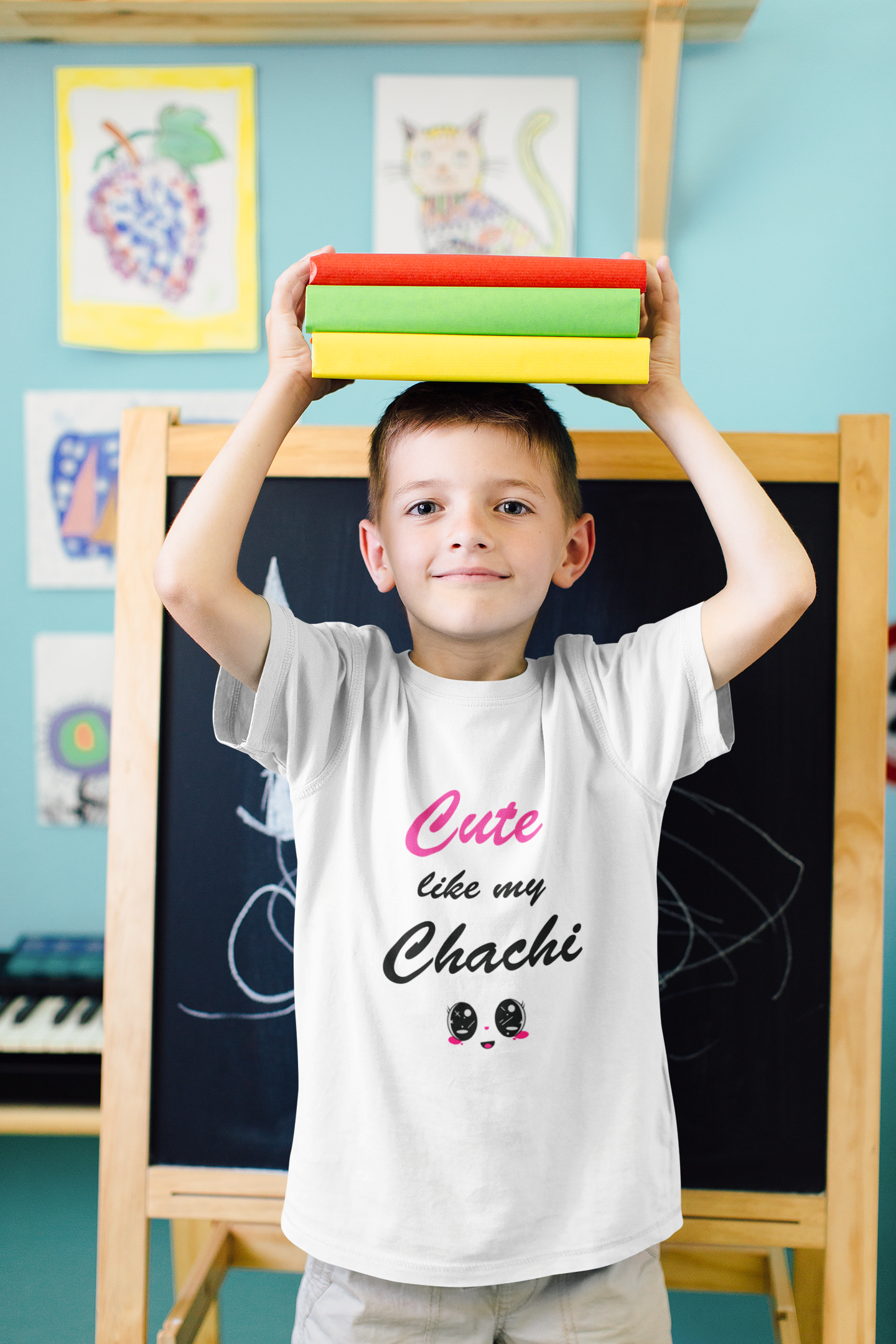 Cute Like My Chachi Half Sleeves T-Shirt for Boy-FunkyTeesClub