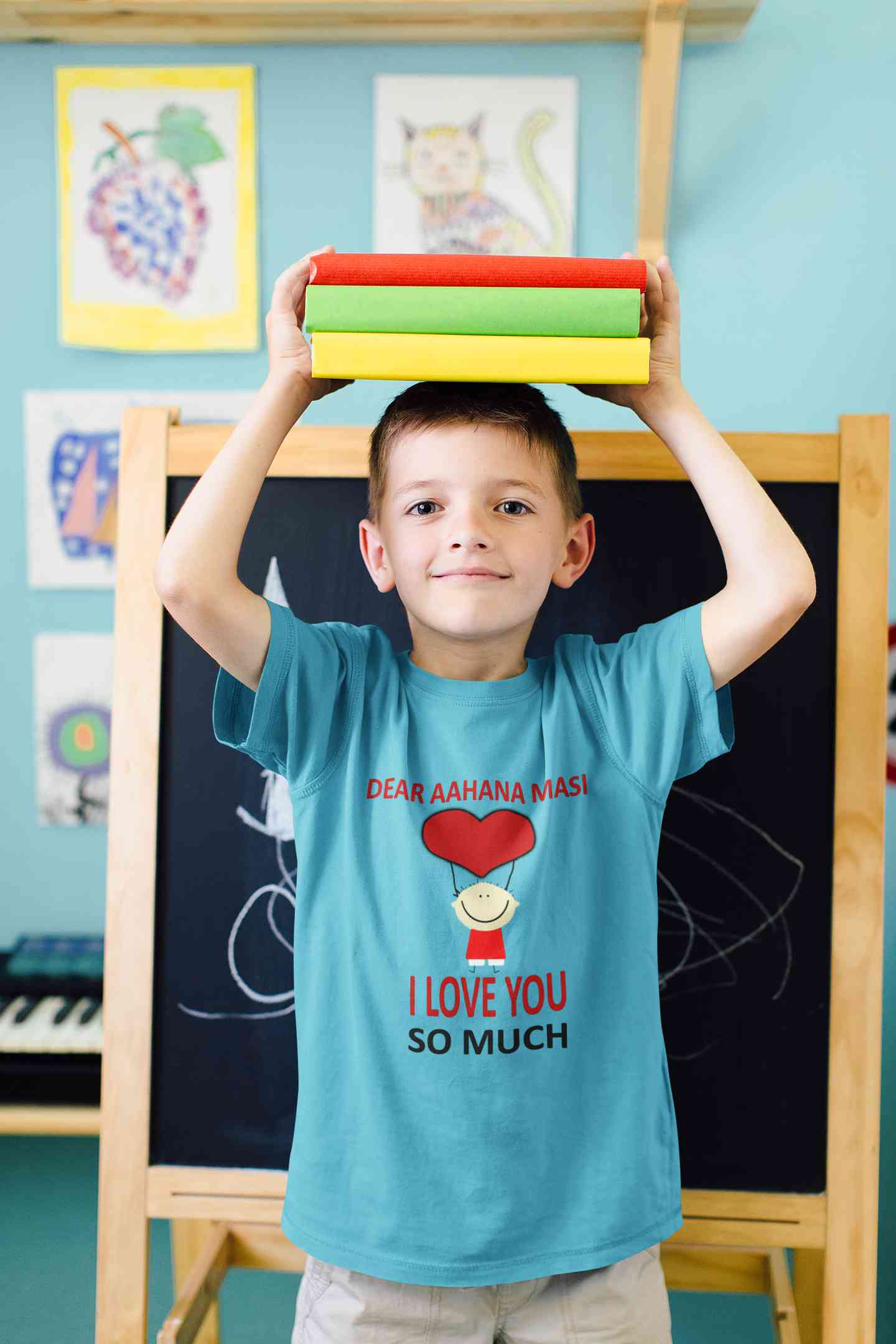 Custom Name I love My Masi So Much Half Sleeves T-Shirt for Boy-FunkyTeesClub