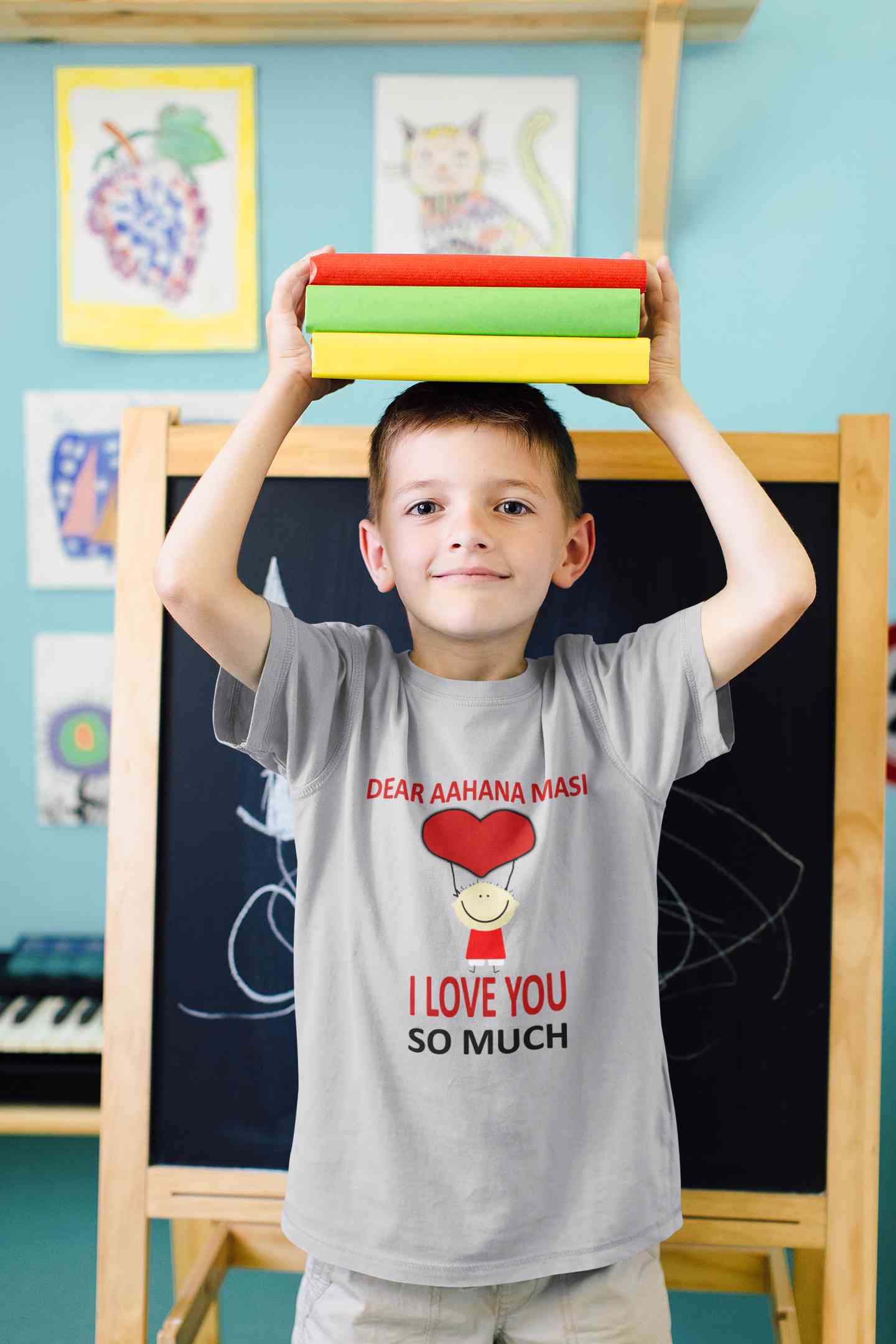 Custom Name I love My Masi So Much Half Sleeves T-Shirt for Boy-FunkyTeesClub