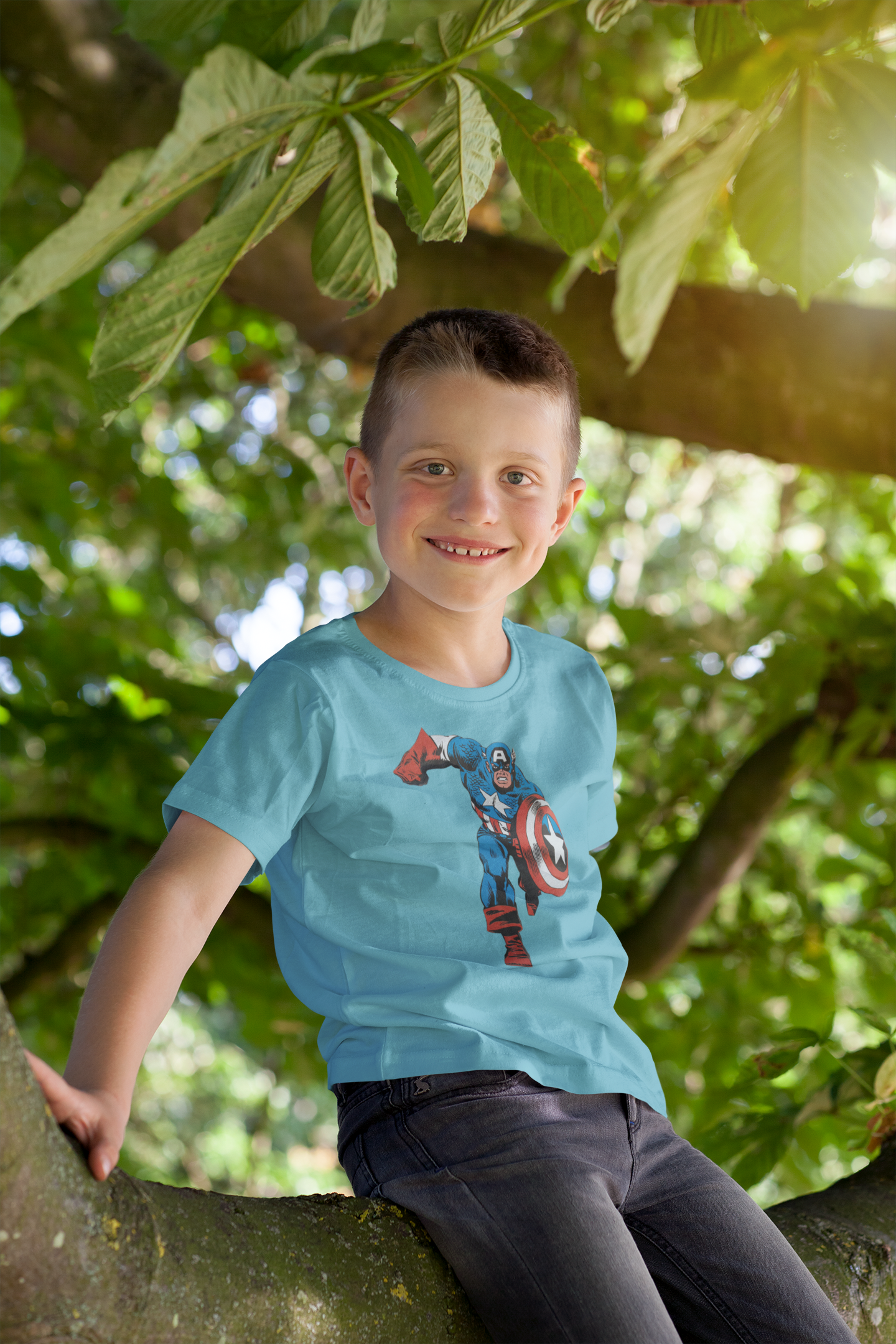 Superhero Half Sleeves T-Shirt for Boy-FunkyTeesClub